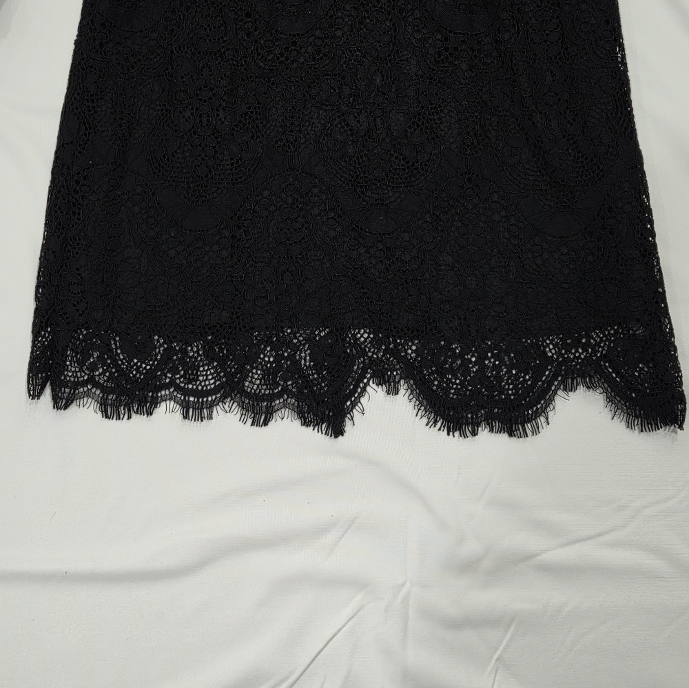 Bardot Black Lace Mini Dress Size 12 - Picture 3 of 16